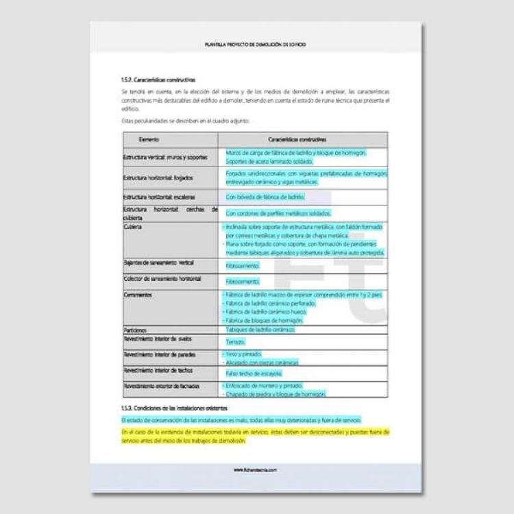 descripcion edificios colindantes proyecto demolicion​