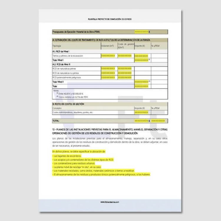 informe para demoler edificios