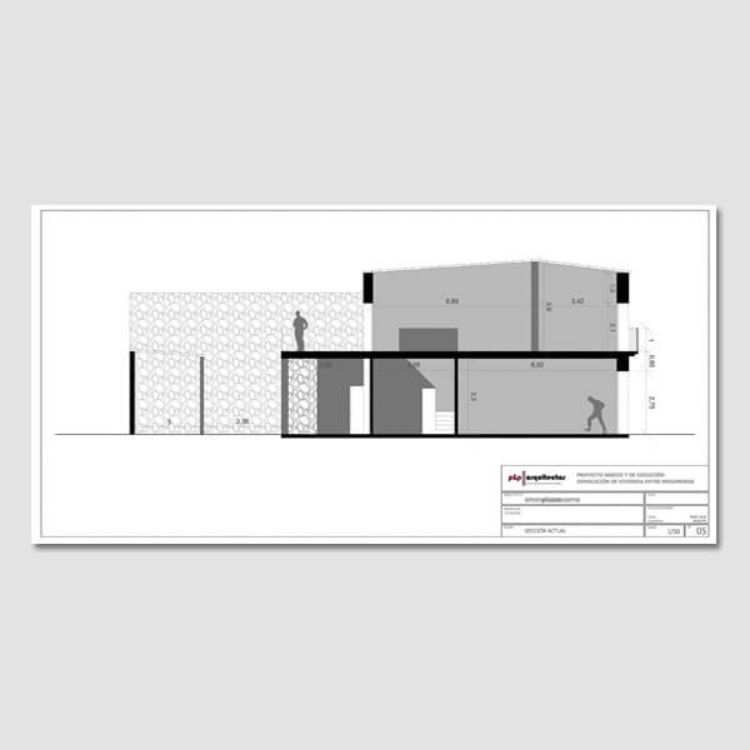 planos para informe de derribar vivienda