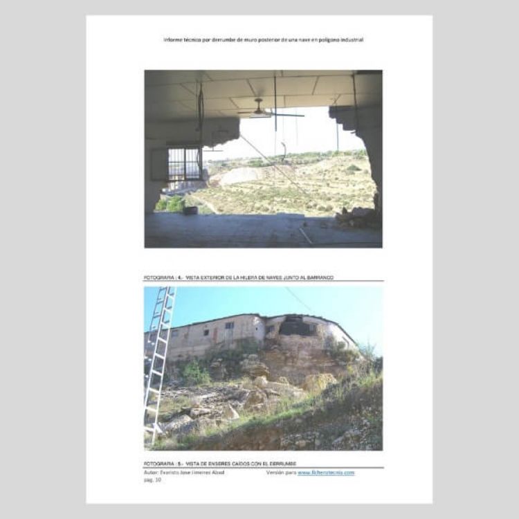 Imagen de Informe de derrumbe de un muro de mampostería