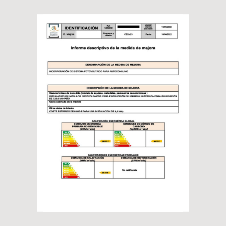 Certificado energetico plantilla en pdf