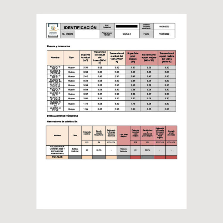 Proyecto editable de certificado energético