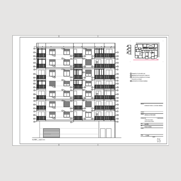 Documentación técnica para reparación de cantos forjados en balcones