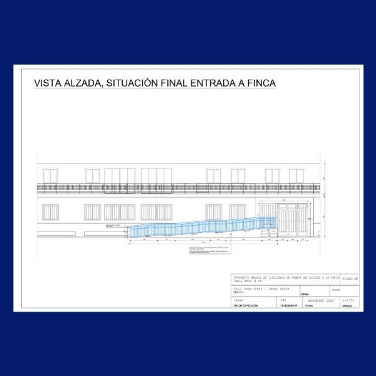 Imagen de Proyecto de rampa para acceso a edificio de viviendas