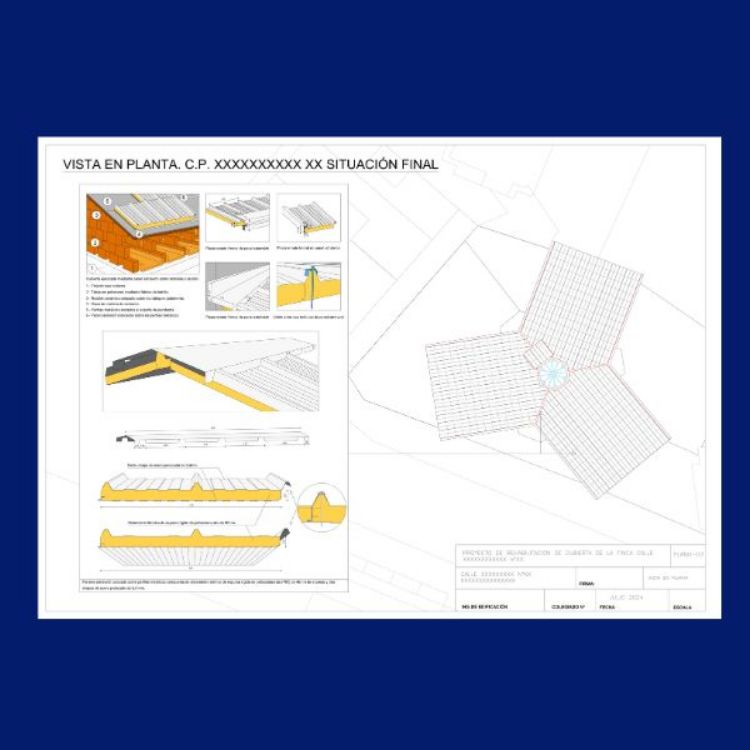 Imagen de Proyecto de rehabilitación de cubierta inclinada en edificio de Madrid