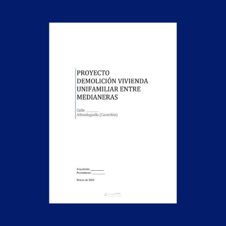 Imagen de Proyecto de demolición de vivienda entre medianeras